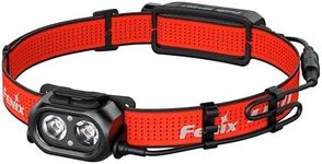 Fenix HP12R-T Red Rechargeable Running & Outdoor Headlamp | 1300 Lumen | 200m | 310 Hrs Max | Cool White + Warm White Spot Beams | Rear Battery case with Red Warning Light| IP68