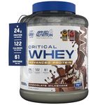 Applied Nutrition Critical Whey Protein Powder – 24g Protein per Serving, High Protein Powder, Protein Shake with BCAAs & Glutamine – Muscle Growth & Recovery (2Kg - 61 Servings) (Chocolate)