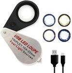 10X Rechargeable Jewelers Loupe wit