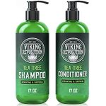 Viking Revolution Tea Tree Shampoo and Conditioner Set - Hydrates, Moisturizes & Soothes Dry and Itchy Scalps - With Natural Tea Tree Oil - 200 gms