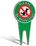Signs Authority Large No Poop Dog Sign | Sign Politely Reads: Please Be Respectful | Protect Your Property | Protect Your Lawn (7.5"x14.5", Pack 1)