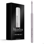 MelodySusie Cuticle Clean Nail Drill Bit 3/32'', Professional Safety Carbide Nail Bit Under Nail Cleaner for Cuticle Dead Skin Nail Prepare, Two Way Rotate, Manicure Nail Salon Supply (Medium)