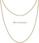 Silvadore 2mm Thin Gold Chain For W