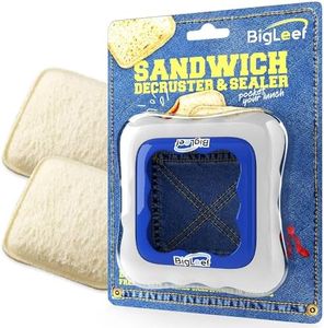 Uncrustable Sandwich Cutter and Sealer - PBJ Sandwich Cutter for Kids Lunch - Make & Freeze DIY Pocket Minis - Homemade Uncrustables Sandwich Maker - Sandwich Sealer Decruster Cookie Cutters (Square)