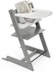 Stokke Tripp Trapp High Chair with Tray and Cushion, Storm/Nordic Grey