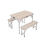 Oypla 3ft Folding Outdoor Camping Kitchen Work Top Table and Benches