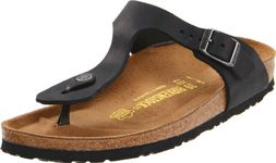 Birkenstock – Gizeh, Unisex Sandals, Black (Black Oiled), 7 UK (40 EU)