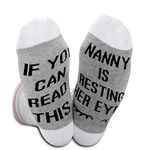 Nanny Gift Grandma Gift If You Can Read This Nanny Is Resting Her Eyes Funny Nanny Birthday Gifts Socks (Nanny resting eyes CA)