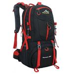 60L Hiking Backpack Waterproof Travel Fishing Climbing Camping Hiking Daypack (Black)