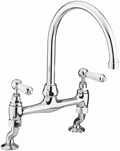 Bristan RS DSM C Renaissance Bridge Kitchen Sink Mixer Tap with Swivel Spout, Chrome