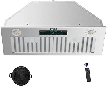 Range Hood Insert 30 inch, Ducted/Ductless 900 CFM Range Hood Insert with Charcoal Filter Included, Built-in Range Hoods Insert Stainless Steel With 4 Speed Gesture Sensing & 2 Pcs Adjustable Lights