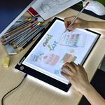 Light Box Drawing A4,Tracing Board with Brightness Adjustable for Artists, Animation Drawing, Sketching, Animation, X-ray Viewing (Black)