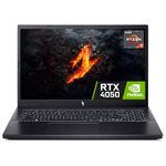 Acer Nitro V15 ANV15-41 Gaming Laptop - AMD Ryzen 7 7735HS, 16GB, 512GB SSD, NVIDIA GeForce RTX 4050, 15.6" Full HD 165Hz, Windows 11, Black