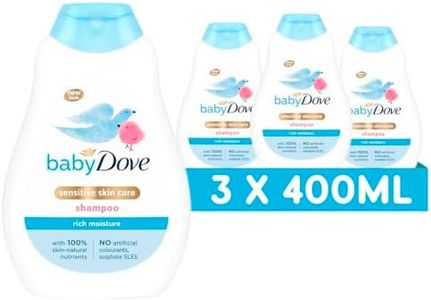 Baby Dove Rich Moisture Shampoo - Soothing & Gentle for Newborns & Infants, Tear-Free with Mild Fragrance, Perfect for Sensitive & Dry Scalp, Skin Care Essentials, For Daily Use - 400ml, Pack of 3