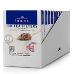 Finum Disposable Paper Tea Filter Bags for Loose Tea, White, Medium, 12 Packs of 100 Filters