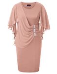 Hanna Nikole Women's Vintage Dress Mother of The Bride Dresses Summer Chiffon Dress Pink M