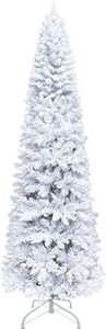 Home Decorative Artificial Bushy Slim Christmas Tree (White, 4FT)