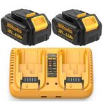 2X 18V Li-Ion replacement battery for Dewalt 18V battery + DCB112 double charger for Dewalt battery 18V DCB200 DCB184 DCB101 DCB107 DCB112 DCB105 DCB115 DCB203