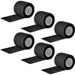 6 Rolls Tattoo Grip Cover Wrap Tattoo Disposable Self Cohesive Bandage Tape Tattoo Grip Wrap for Tattoo Machine Grip Accessories Tattoo Kit (2", Black)