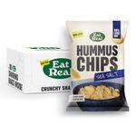 Eat Real, Hummus Chips, Sea Salt, 10 X 110g, Gluten-Free Crisps Multipack, Vegan-Friendly, Healthy Snacks, Plant-Based