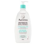 Aveeno Restorative Skin Therapy Soothing Body Wash - Vitamin B5, Aloe, Oat - Dry Skin Cleanser - Fragrance Free, 532mL