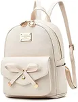 Girls Bowknot Cute Leather Backpack