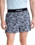 DAMENSCH Men's Regular Fit Cotton Breeze Ultra-Light Printed Pack of 1 Inner Boxer | 100% Cotton Fabric Underwear for Men, Moisture Wicking Mens Underwear-Digital Camo Grey-M