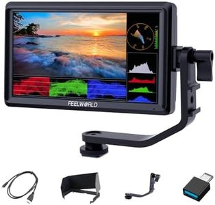 FEELWORLD FW568 V2 DSLR de 5.5 Pulgadas en cámara Monitor de Campo Pequeño Full HD 1920x1152 IPS 3D LUT Forma de Onda Ilustración Vectorial con 4K HDMI 8.4V DC Salida de Entrada