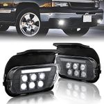 KEWISAUTO LED Bumper Fog Lights w/DRL for Chevy Silverado 02-06, Daytime Running Lights Fog Lights Assembly for 2003-2006 Chevy Silverado 1500 2500HD 3500HD 2002-2006 Chevy Avalanche Accessories