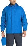 33,000ft Packable Rain Jacket Men's Lightweight Waterproof Rain Shell Jacket Raincoat with Hood for Golf Cycling Windbreaker
