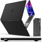 Kuzy Compatible with MacBook Air 15 inch Case 2024 M3 A3114 2023 M2 A2941-15 inch MacBook Air Case, Plastic Shell, Mac Air 15 inch Laptop case, MacBook Air 15 Case with Keyboard Cover, Black