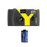 Yashica MF1 grey 35mm camera set (camera+insert film+battery+strap) a SUSTAINABLE disposable rechargeable camera