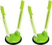 YAMA Racks Bag Holders, 2 Pack Hands-Free Clip Plastic Food Storage Bag Holder（Green）