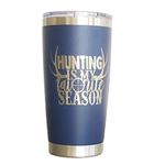 Hunting Season Coffee Tumbler (20 oz, Navy), Hunting Gifts for Men, Hunting Stuff, Deer Hunting Accessories for Men, Dad Hunting Decor