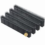 KADAX Plastic Bird Spikes, 51 x 4 x 3 cm, Wall Spikes, Fence Tops Spikes, Pigeon Repellent, Deterrent for Birds, Cats, Anti Climb Spikes, Squirrel Repellent (24, Anthracite)