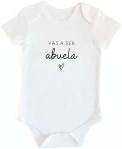 Vas a ser Abuela | Body Bebe Anuncio Embarazo Abuela | Regalo Sorpresa abuelos (Blanco, 12-24 Meses)
