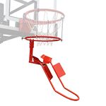 KATOP Basketball Return Attachment for Hoop, Heavy Duty Durable Steel Basketball Return System, 180 Degrees Rotatable Basketball Shot Returner for 18" Rim Indoor and Outdoor 【Product Patents】