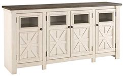 Signature Design by Ashley - Bolanburg TV Stand - Farmhouse - Two-Tone White