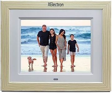 XElectron 8 inch IPS Digital Photo Frame with HD Display, Auto-Rotate, Play Photos, Videos, Music and Slideshow with SD Card, USB Ports (White)