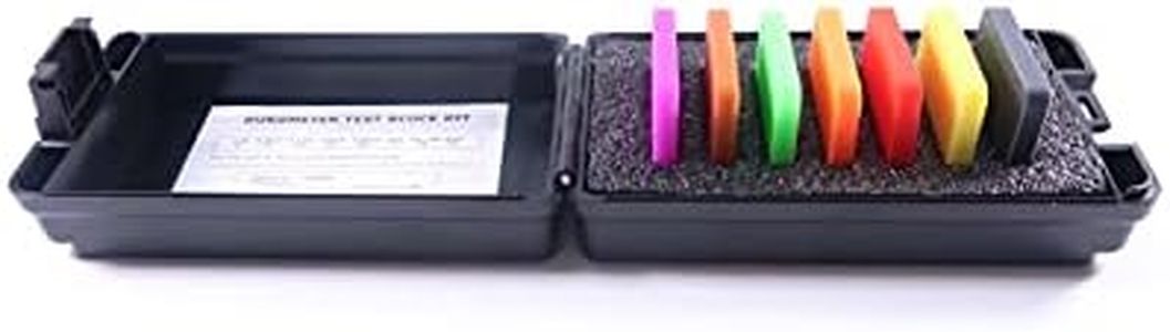 TMTeck Shore Hardness Test Block Shore Hardness Test Block Type A for Shore Durometer Rubber Hardness Tester Block Shore Hardness Block Kit to Measure 7 Different Color Block