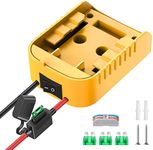 Power Wheels Adapter for Dewalt 20V Battery Adapter Power Wheels Battery Conversion Kit with Switch, Fuse & Wire Terminals, 12AWG Wire, Power Connector for DIY Ride On Truck, RC Car Toys and Robotics