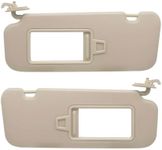 AUTO Occasion Left Driver Right Passenger Side Sun Visor Compatible with 2016 2017 2018 2019 Hyundai Elantra AD Replacement 85210-F0100TTX 85220-F0100TTX (Beige)