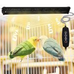 KFPSHLQE Bird Light for Cage, Full Spectrum LED, Intelligent Cycle Timing, Natural Sunlight Simulation, Chew-Proof Design, Bird Cage Accessories for Captive Birds Parrots (22" Long)