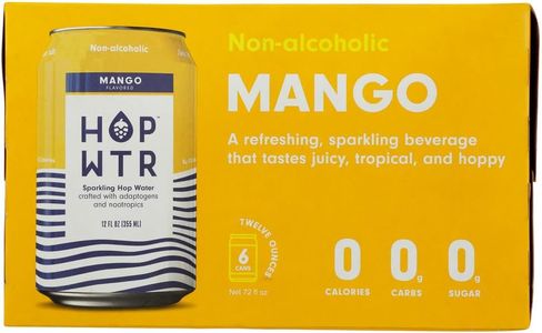 HOP WTR Mango Flavored Sparkling Water, 6 Pack, Sugar Free, Non Alcoholic, 72 Fluid Ounces (Pack Of 4)