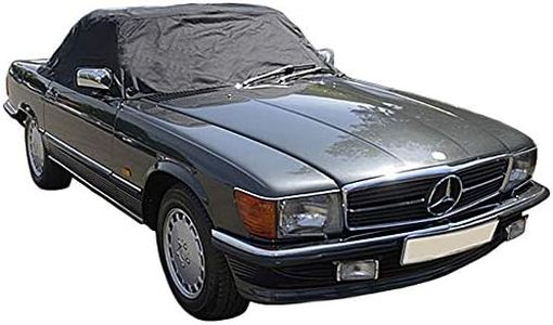 North American Custom Covers Compatible Soft Top Roof Protector Half Cover for Mercedes R107 SL Class black