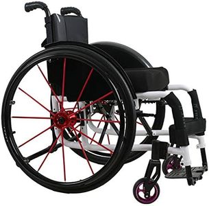 Drive Lightweight Sports Wheelchair with Handbrakes and Quick Release Rear Wheels Shock Absorber Trolley,White