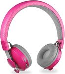 LilGadgets Untangled Pro On-Ear Wireless Kids Headphones for School, Microphone, Volume Limited, SharePort Technology, SoftTouch Padding, Pink