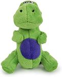 goDog Dinos T-Rex Just for Me Squeaker Plush Pet Toy for Dogs & Puppies, Soft & Durable, Tough & Chew Resistant, Reinforced Seams - Green, Mini