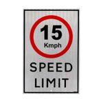 Reflective Speed Limit Sign for Outdoor Gates and Pole(Large) X(2 Pack)