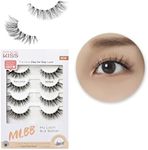 KISS My Lash But Better Fake Eyelashes Multipack – Bare Affair, 4-Pair Pack, Invisible, Lightweight, Reusable, Contact Lens Friendly, Voluminous, Comfortable | 8 Total